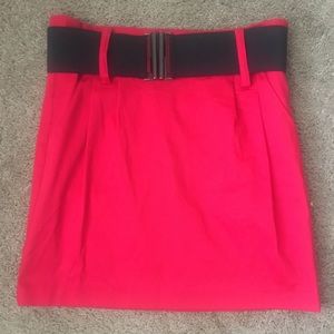 Forever 21 Red pencil skirt with belt